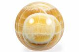Polished Orange Calcite Sphere - Mexico #242295-1